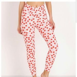 beach riot dotty legging cherry